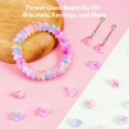 thumbnail image 3 of Cuentas de flores de cristal checo, 100 cuentas de flores de cristal de 0,47 pulgadas de profundidad para hacer joyas y manualidades, cuentas espaciadoras de flores de campana a granel en 6 colores de, 3 of 7