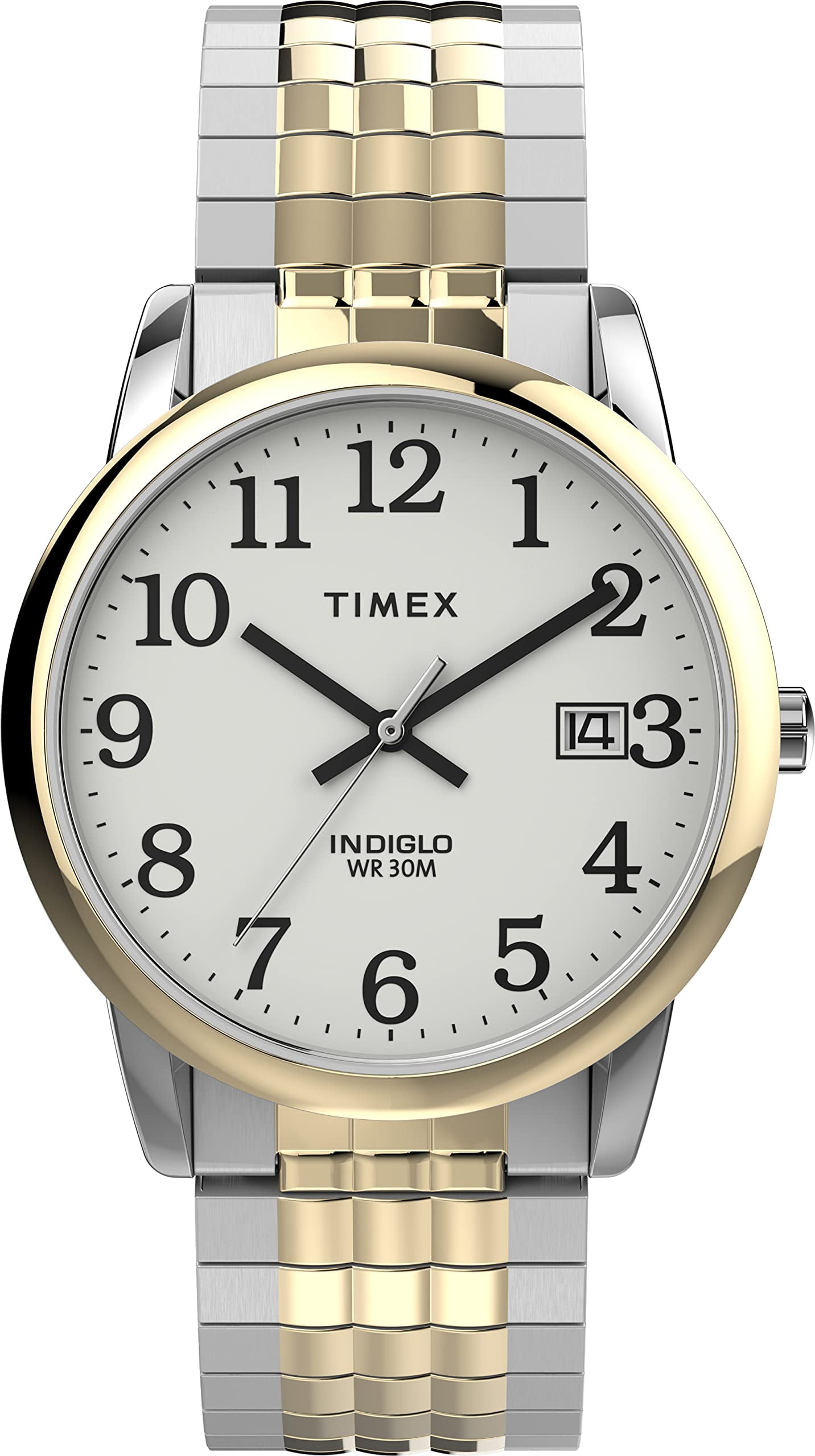 T2N090 Gold-Tone Expansion Easy Reader Mens Watch - Walmart.com