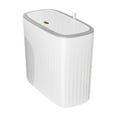 thumbnail image 2 of Basurero Pequeño para Baño, 13 L, con Pedal, Diseño de Doble Capa Antiolores, de Plástico Blanco y Amarillo, con Tapa para Baño y Sala de Estar., 2 of 6