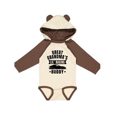 

Inktastic Great Grandmas Lil Racing Buddy Gift Baby Boy or Baby Girl Long Sleeve Bodysuit