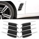 thumbnail image 3 of Calcomanías para capó de coche + ventilación falsa de flujo de aire de tiburón, par de branquias de entrada laterales exteriores decorativas, 3 of 5