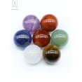 thumbnail image 4 of Gustave 7PCS Natural Crystal Healing Tumbled Stones Set Yoga Chakras Energy Stones, Reiki Healing Stone, Sphere Ball Gemstone, 0.79inch, 4 of 10