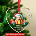 thumbnail image 2 of Baby's First Christmas Glass Ornaments, Personalized Monkey Baby 1st Xmas Ornament 2025, Baby's 1st Christmas Ornament Gifts for Newborn Baby Parents, Customized Name First Xmas Monkey Glass Keepsake, 2 of 6
