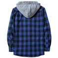 thumbnail image 4 of Scodi Mens Flannel Hoodie Shirts Casual Button Down Plaid Shirt Jackets for Men Long Sleeve Hooded with Pocket, 4 of 6