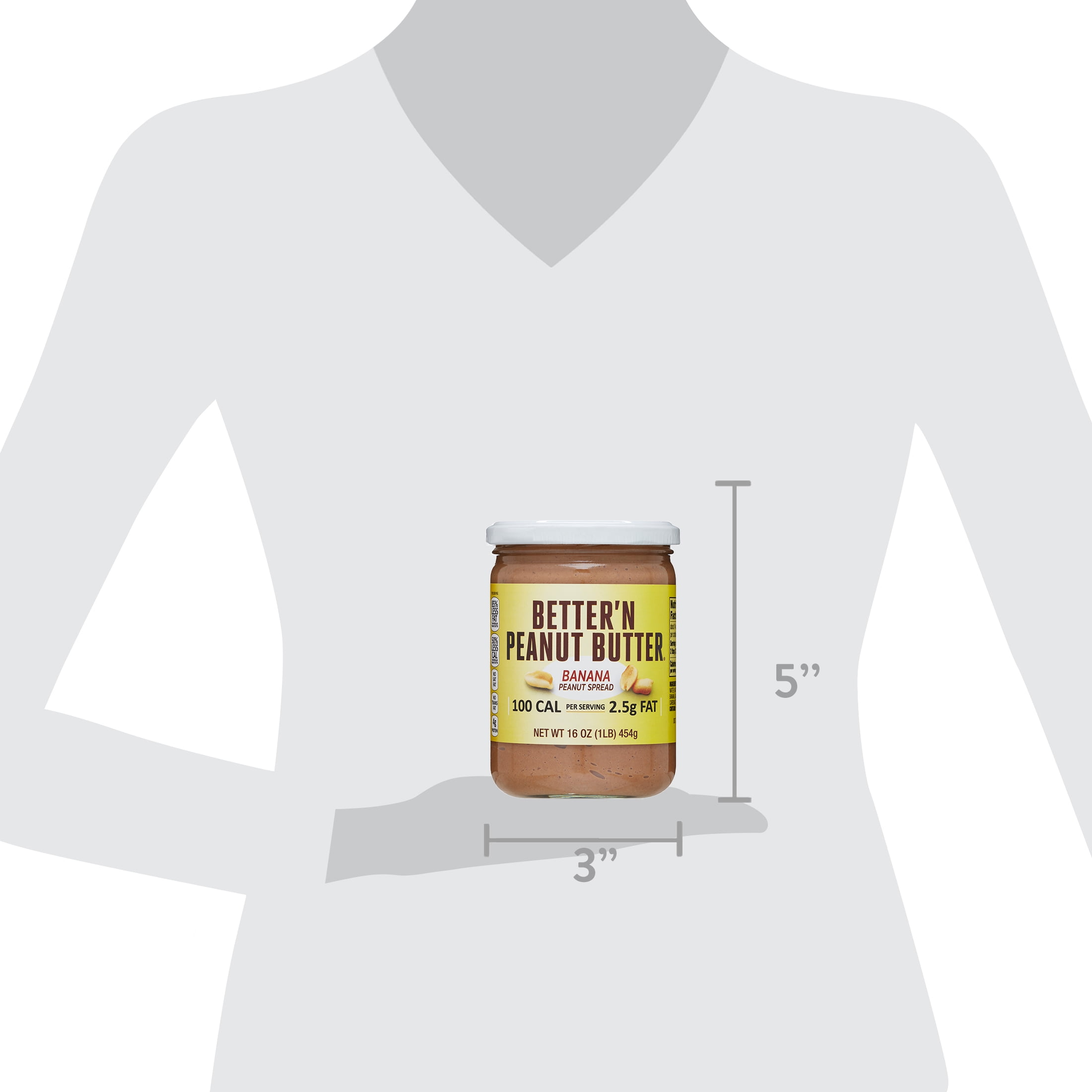 Better'n Peanut Butter Banana - 100 Calories, Lower Fat - 16 oz
