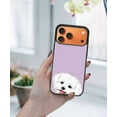thumbnail image 5 of WIRESTER Shockproof Soft Rubber Cover Case for Apple iPhone 17 Pro Max 6.9" 2025, Animal Maltese Dog On Pastel Lilac Background, 5 of 5