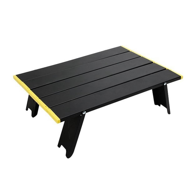 Inteprter de playa de aleación de 10 kg, escritorio antioxidante plegable reutilizable extraíble para jardín, senderismo, viajes, muebles de Mostrada amarillo negro Inteprter HA011916-03