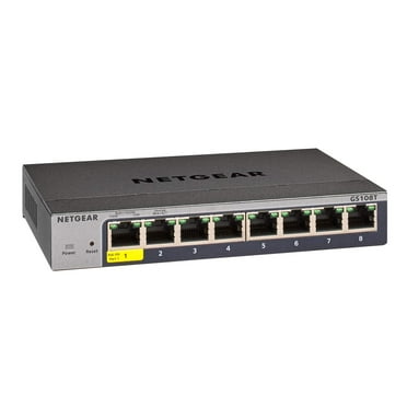NETGEAR GS108T 8-Port Gigabit Ethernet Smart Managed Pro Switch, Desktop