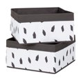 thumbnail image 1 of South Shore Storit White/Grey Baskets Feathers Print, 2-Pack, 1 of 3