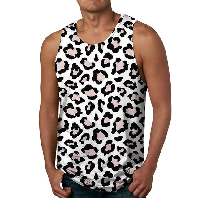 Fashnice Débardeurs pour Hommes Imprimé Ciel Étoilé Été Sans Manches T-Shirts de Course Décontractés Style O 2TG