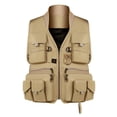 thumbnail image 1 of Fotografía Chaleco Chaqueta Sin Mangas Chaqueta de Exterior Chaleco de Chaleco de Trabajo con - Khaki, L Khaki L Sunnimix Chaleco de pesca para hombres, 1 of 8