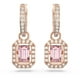 thumbnail image 2 of Pendientes Swarovski Una Drop Octagon con cristal rosa y oro rosa, 2 of 6