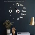 thumbnail image 2 of Kit de reloj de pared 3d grande y moderno, para decoración de sala de estar y dormitorio, plateado Afortunado Sencillez, 2 of 5