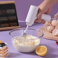 thumbnail image 3 of SIYTUAU White Wireless Electric Hand Mixer Portable Three Speed Egg Beater Strong Power Kitchen Tool With Stirring Heads For Baking Cooking Plastic B, 3 of 7