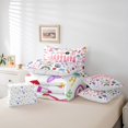 thumbnail image 6 of Manfei Musical Lover Slihouette 7pcs Bedding Comforter Set,Girls Electric Guitar Queen Bedding Sets,Pink Bowknot Butterflies Queen Sheet Sets For Princess,Luxury Bedroom Decor Reversible, 6 of 8
