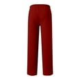 thumbnail image 4 of NAISIBABY Boys Fleece Sweatpants, Straight Leg with Pockets Drawstring Elastic Waist Kids Full Length Athletic Pants Wine 10T, 4 of 6