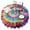 Rainbow Tie Dye, variant on Rainbow Tie Dye Mandala Pattern Round Tablecloth 60"x60",Wrinkle Wipeable Table Cloth for Kitchen Dining Room Picnic Patio Party