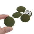 thumbnail image 4 of Uxcell 20pcs 48L Fabric Cloth Covered Button 30mm Metal Shank Round Sewing Buttons for Suits Dress Blouses, Navy Green, 4 of 5