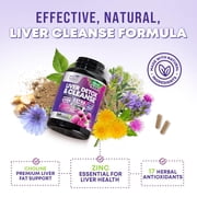 Liver Cleanse Detox & Repair Formula - Gentle Herbal Liver Supplement - Milk Thistle with Silymarin, Artichoke Extract, Dandelion, Beet Root, Chicory & Turmeric to Support Liver Health - 240 Capsules