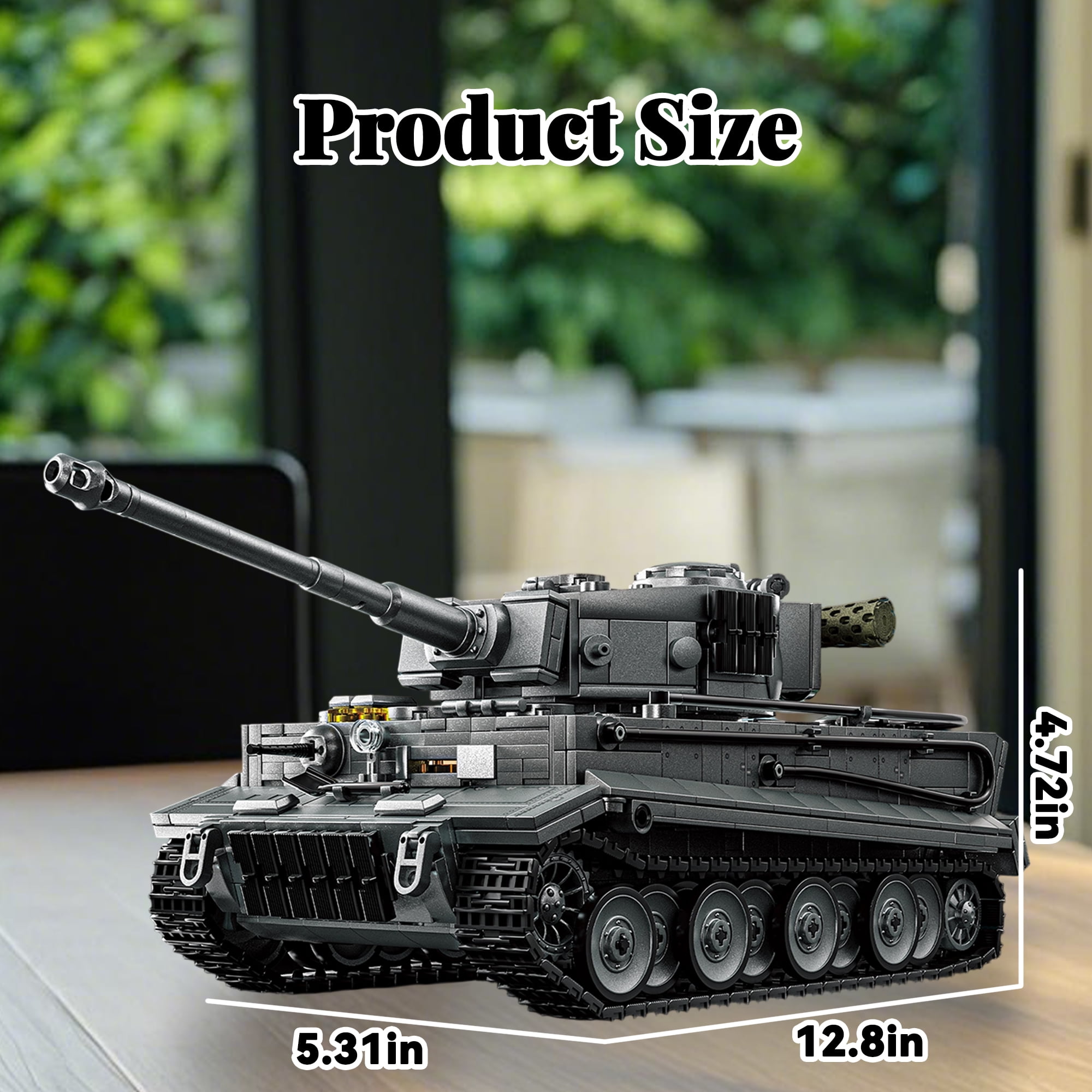 GZBrick Tiger Heavy Tank Building Sets WW2 Military Toy for Adults Boy Compatible with Lego 1668PCS