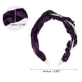 thumbnail image 2 of Unique Bargains 1 Pcs Women Knotted Headbands Fashion Faux Pearl Beaded Headband Wide Head Bands Hair Accessories Purple, 2 of 7