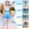 thumbnail image 4 of Marendyee Girls Elsa One Piece Swimsuits for Girls Short Sleeve Swim Dress with Skirt UPF 50+ Floral Bright Bathing Suits for 3-10 Years, 4 of 17