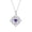 Amethyst, variant on Witches Knot Necklace for Women, 925 Sterling Silver Celtic Knot Pendant with Sparkling Cubic Zircon, Birhstone Jewelry Birthday Christmas Gift for Mother Wife Daughter