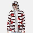 thumbnail image 2 of Balery Ladybugs on Black and White Striped1 Sudadera ligera de manga larga con capucha y protección solar UPF 50+ para hombre y mujer, ideal para pesca y running-X-Large, 2 of 7