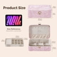 thumbnail image 4 of Casegrace Marble - Pattern PU Leather Jewelry Box, 2-Layer Storage with Removable Jewelry Tray,Organizer for Women Necklaces, Earrings, Rings, Home Countertop Decorative Storage Gift Case, 4 of 9