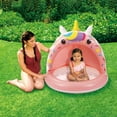 thumbnail image 2 of Play Day Inflatable Unicorn Shade Pool, Round, Pink, Ages 1-3, Unisex, 2 of 5