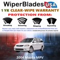thumbnail image 2 of 2004 Mazda MPV Beam Wiper Blades Wipers w/1yr Warranty (Set of 3) w/Rear Wiper (WiperBladesUSA), 2 of 5