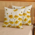 thumbnail image 2 of Spring Flower Pillow Covers 16x16 Yellow Daisy Bee Farmhouse Decor Throw Pillows Case for Couch Floral Seasonal Pillowcase Outdoor Decorative Cushion Case for Sofa Bed Decorations Set of 2, 2 of 6