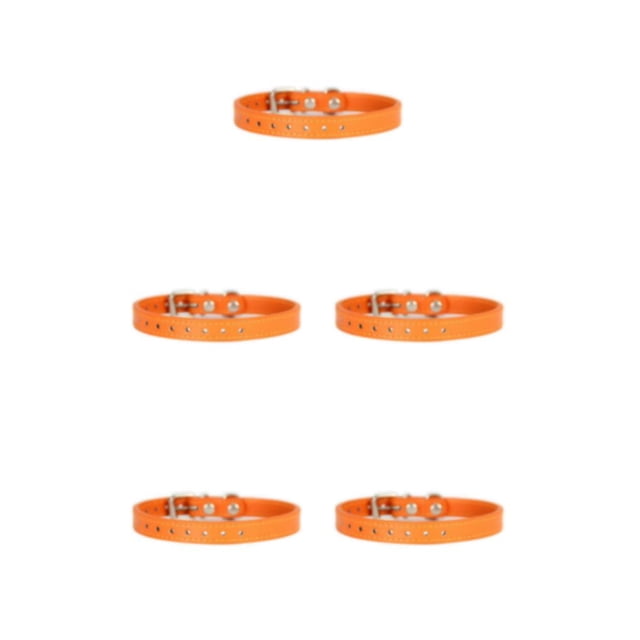 Collar de parto ajustable Greeniant PU para perrito Recién nacido naranja