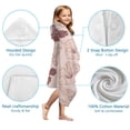 thumbnail image 7 of Pioneer Flower Floral Print Pattern Hooded Bath Towel，50"x30" for Ages 3 To 12 Kids, Quick Dry Lightweight Soft Microfiber Hood Beach Towel Cover Up for Kids, 7 of 7