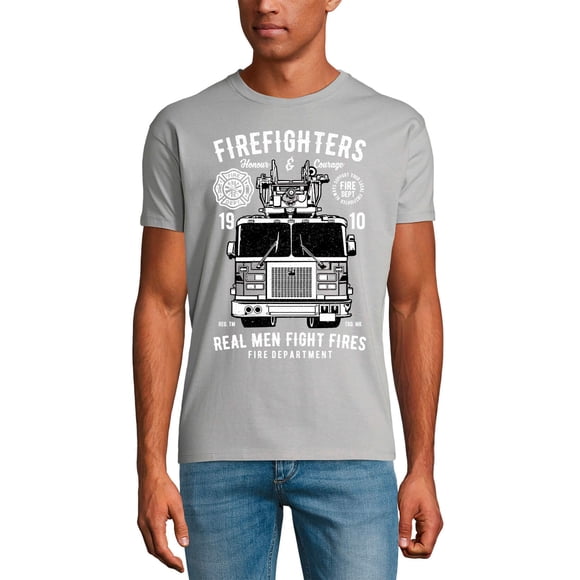 Men's Graphic T-Shirt Real Men Fire Fighters 1910 - Honour And Courage