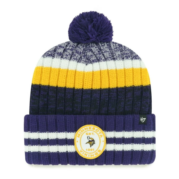 Men's '47 Minnesota Vikings Quiver Cuffed Knit Hat with Pom