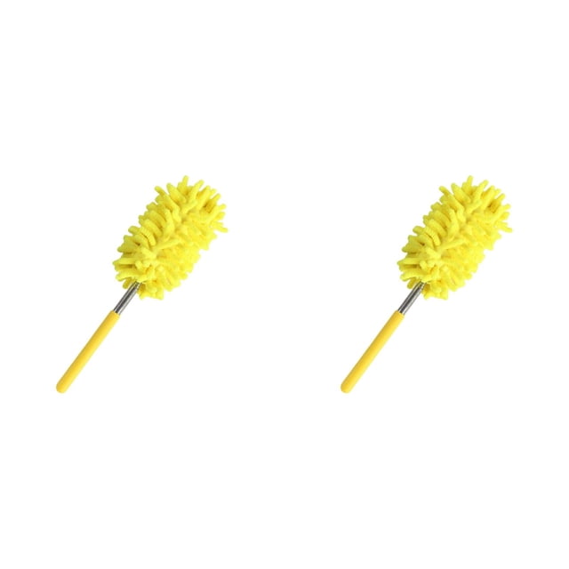 Extendable Microfiber Handheld Duster, Telescopic Pole for Home and Car Cleaning, Washable Reusable Dust Mop for Kitchen, Yellow