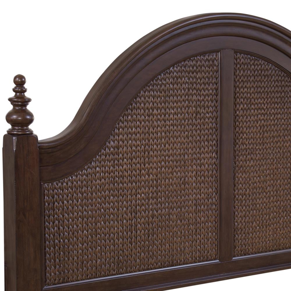 American Woodcrafters Rodanthe 66"W Queen Woven Wood Headboard in Tobacco Brown