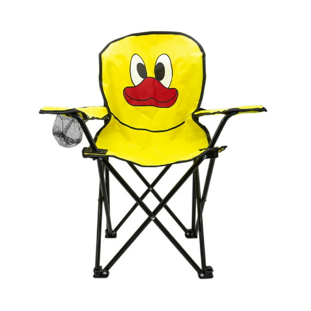 Silla Plegable Reforzada Para Camping Con Funda De Transporte Y Diseño Infantil De Pato