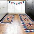 thumbnail image 4 of Lilixerw 2 PCS 4th of July Kitchen Rugs and Mats Patriotic Door Mats Independence Day Memorial Day Flag Day Red White Blue Floor Rugs, 4 of 6