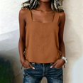 thumbnail image 2 of Womens Tank Tops Ladies' Summer Casual Loose Cotton And Linen Sleeveless Camisole With Split Vest Orange Tank Tops for Women, 2 of 7
