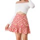 thumbnail image 1 of Allegra K Falda Floral Minifalda Con Volantes A-Línea Para Mujer Rosa S, 1 of 6