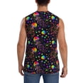 thumbnail image 4 of Uemuo Rainbow Jellyfishes Pattern Men's Sleeveless T-Shirt,Muscle Athletic Tank Top, Moisture-wicking Quick-dry Breathable Classic Tee Top for Gym Run Outdoor Sports-Medium, 4 of 8