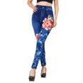 thumbnail image 2 of CLOOCL Women's Imitation Jeans Print Yoga Fitness Leggings Outdoor Exercise Workout High Waist Leggings, 2 of 13