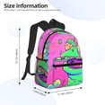 thumbnail image 2 of Pofeuu Psychedelic Cartoon Frog Print Laptop Backpack Travel Canvas Backpack for School Lightweight and Comfortable Backpack College Backpack Schoolbag, 2 of 6