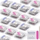 thumbnail image 1 of El kit de manicura desechable de 50 piezas incluye lima de uñas de grano 100/180, bastón de madera, almohadilla de algodón para limpieza de uñas para herramientas de diseño de uñas Azul + rosa, 1 of 6