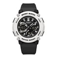 thumbnail image 4 of Men’s Tactical Watch Analog Digital Dual Display – 50M Waterproof Military Wristwatch with LED Backlight, Stopwatch, Alarm, Countdown – Durable Outdoor Watch, 4 of 7