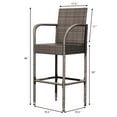 thumbnail image 7 of Vineego Wicker Outdoor Barstools - Set of 2, Brown, 7 of 7