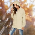 thumbnail image 5 of WILLBEST Casual Outfits for Women Womens Hoodie Lightweight Rain Coat Solid Pockets Zipper Jacket Workout Outdoor Windproof Windbreaker Jacket, 5 of 9