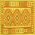 thumbnail image 1 of Ahgly Company Indoor Square Oriental Yellow Traditional Area Rugs, 3' Square, 1 of 4
